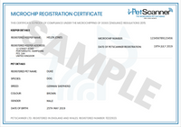 Pet Registration Certificate
